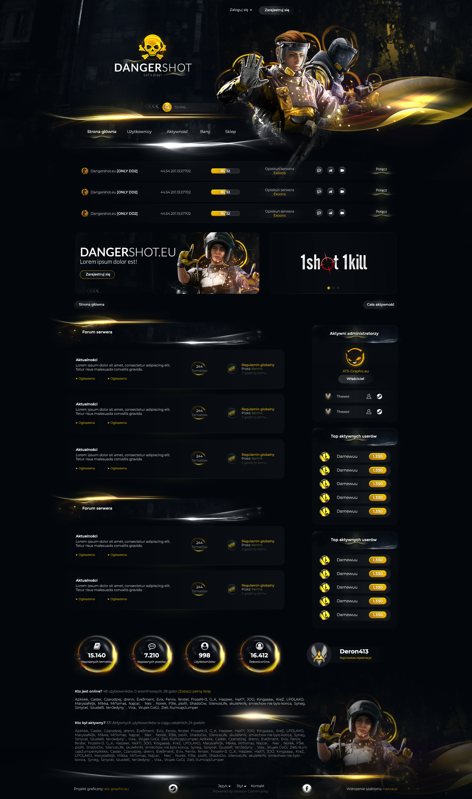 Dangershot - IPS Theme [PSD Board Layout] - Pixelwork.pl